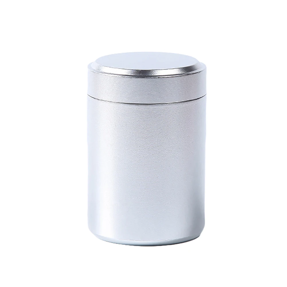 70ml Aluminum Storage Canister Herb Stash Jar Airtight Smell Proof Herbs Spices Tea Caddies Storage Container Jars Bottles - Цвет: Серебристый