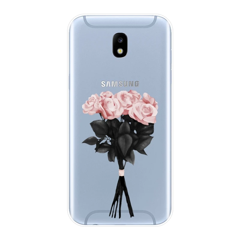 Задняя крышка из ТПУ для Samsung Galaxy J4 J6 J8 Plus мягкий силиконовый розовый чехол
