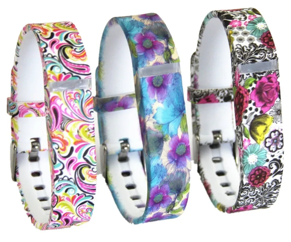 

3PCS Silicone wrist bands straps watchbands replacement metal buckle sport bracelet link for fitbit flex 1 smart watch Tracker
