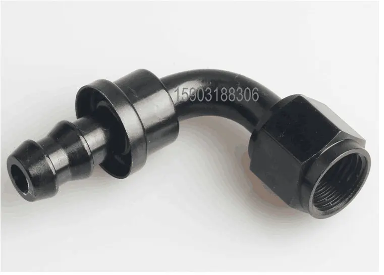 

-AN4 AN6 AN8 AN10 AN12 90DEGREE SWIVEL OIL LINE HOSE END PUSH-ON MALE FITTING Racing Aluminum Hose End Fitting