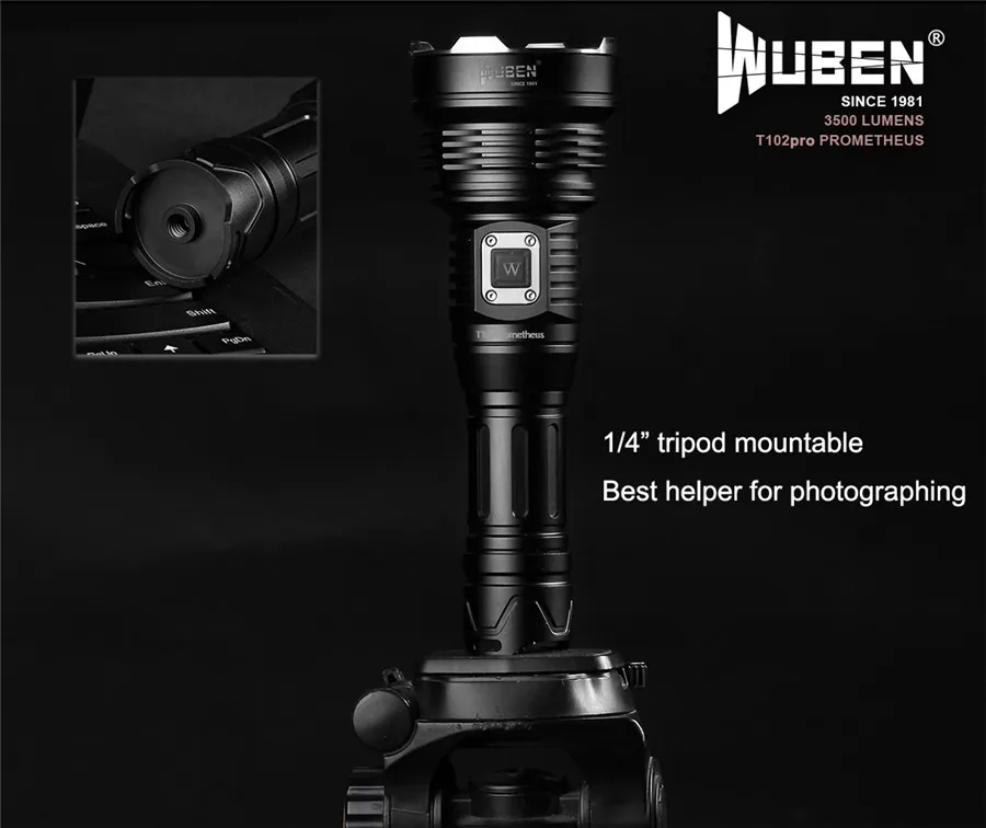 Wubne T102PRO 3500LM Cree XHP 70 LED flashlights Type C Charging ATR Technology Easy Carry High Power Flashlight (10)