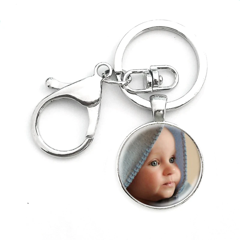 

Personalized Photo Pendants Custom Keychain Photo of Your Baby Child Mom Dad Grandparent Gift for Family Member Gift