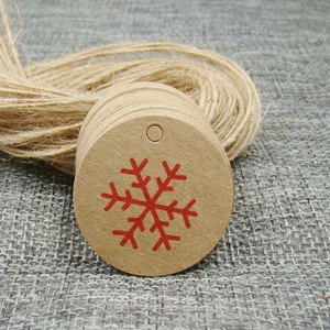 3*3 см круглый форма ярлык для подарка своими руками 500 шт.+ 500 строка для Рождество сувениры/детские игрушки Упаковка для прилавка - Цвет: tag with string