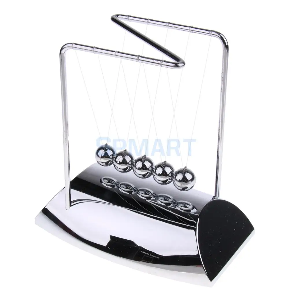 Newton's Cradle Newtons Pendulum Balance Balls Pendulum Physics Science Toy Teaching Aids Office Desk Decoration Mirror Base