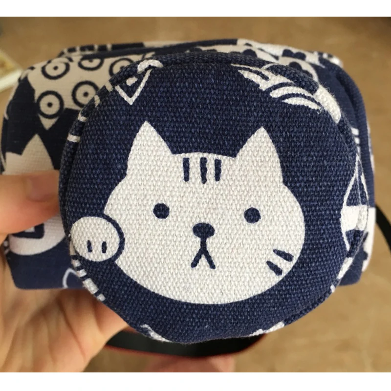 

Roadfisher Blue Cat Handmade Protect Camera Bag Pouch Insert For Canon M2 M3 M10 Nikon J1 J5 Sony Fuji XA2 XE2 XM1 XA3 GF7 GF8