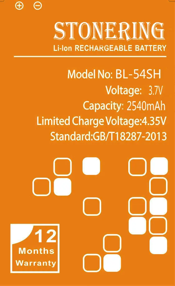 

2540mAh BL-54SH Battery for LG Optimus G3 mini Battery for LG G2 D725 D722 D728 D729 D22 F300 L90 F260 D410 P698 F320 g3s mini