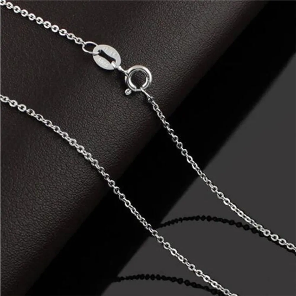 45mm 925 sterling silver necklace Sterling silver O shaped chain