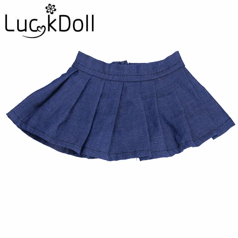 LUCKDOLL маг костюм(толстовки+ джинсовая юбка+ галстук+ два топа) подходит 18 дюймов Американский andoll одежда аксессуары, игрушки для девочек, подарок