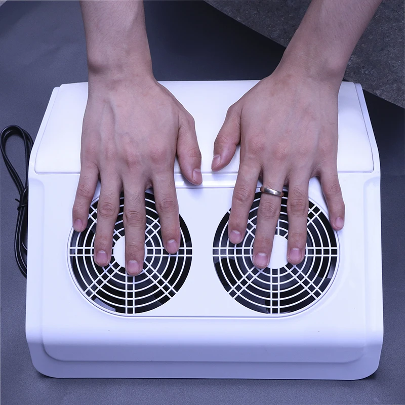 

50W Powerful Nail Dust Collector Manicure Machine Vacuum Cleaner With 2 Fans UV Gel Nail Polish Tools Nail Dust Cleaner