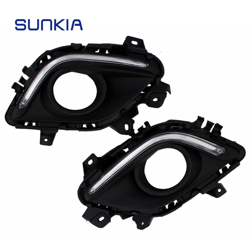 

SUNKIA DRL Car LED Daytime Running Light with Yellow Turn Signal Function 12V Daylight For Mazda 6 ATENZA 2013 2014 2015