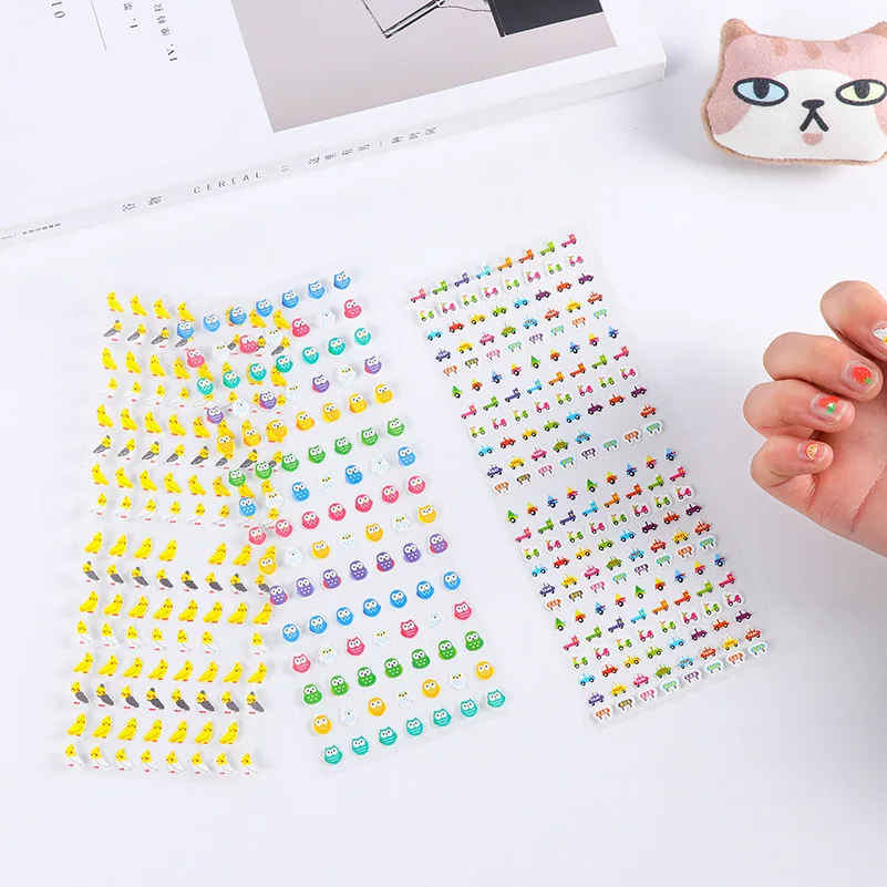 

DIY Creative Cute Car Mini Nail Sticker Growth Album Mobile Phone Journal Decoration Sticker Lovely Sticker for Kids