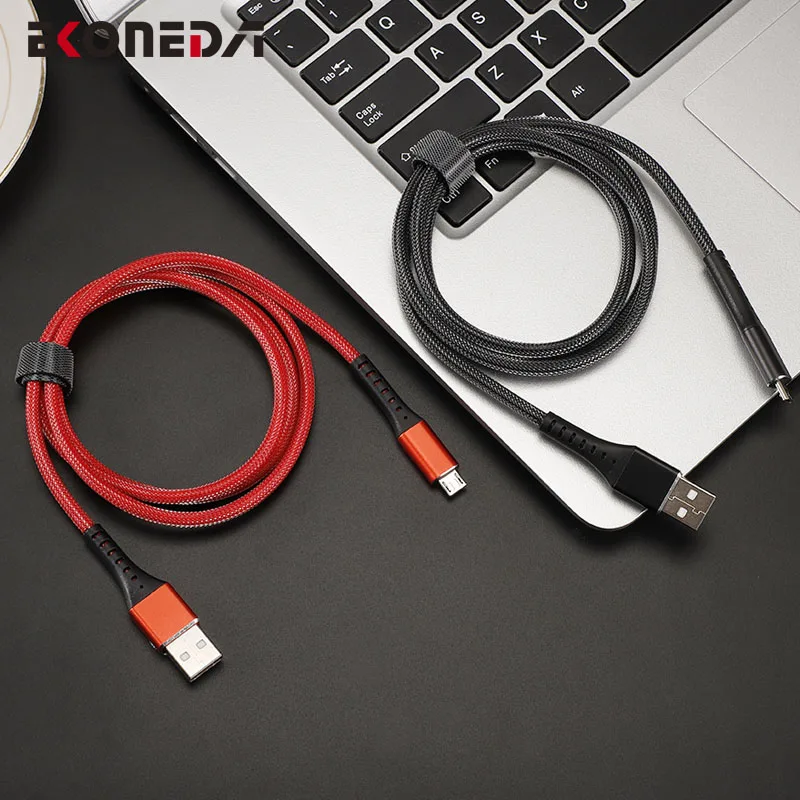 EKONEDA кабель Micro USB для синхронизации данных и быстрой зарядки для samsung, Xiaomi, huawei, 3A, Android, Micro USB кабель для зарядного устройства, USB Micro телефонный кабель