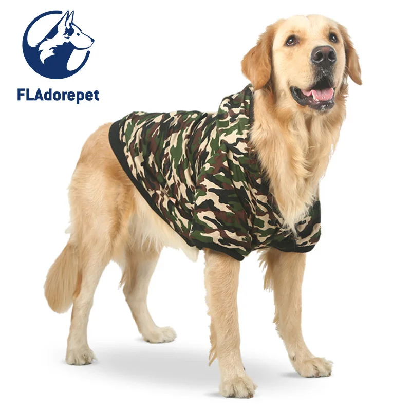 Winter warm Big large dog coat jacket camouflage dog puppy hoodie