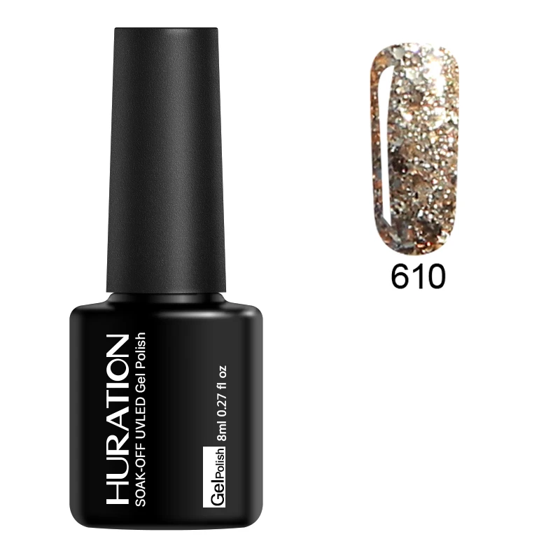 Huration Lucky Colorful Diamond 8 мл 29 цветов Сделай Сам отмачиваемый Блестящий Гель лак геллак