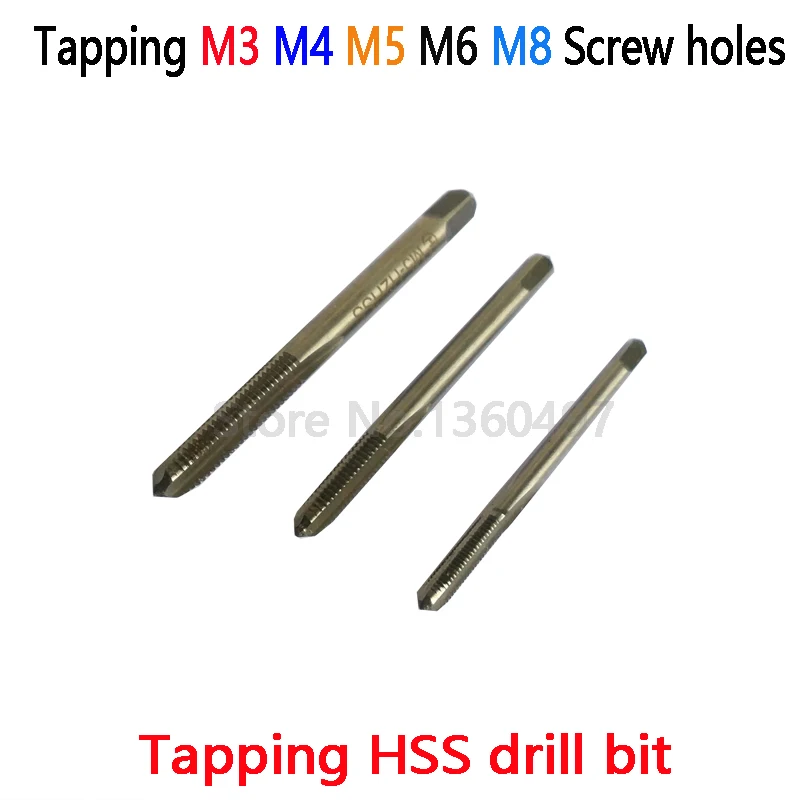 1pcs Tapping M3 M4 M5 M6 M8 Screw holes HSS drill bitin Screws from