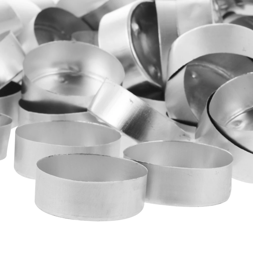 200Pcs Empty Aluminum Tealight Cups DIY Candles Tealight Containers Case Candle Making Mold Tools