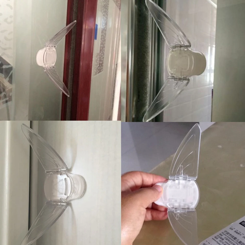 

2PCS Door Easy To Use Decoration Butterfly Cute Baby Care Window Lock Protection Durable Limiter Sliding Children Safety