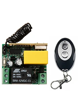

New AC220V 1CH RF Wireless Mini Switch Relay Receiver +1pcs ellipse shape Transmitters for Appliances Gate Garage Door