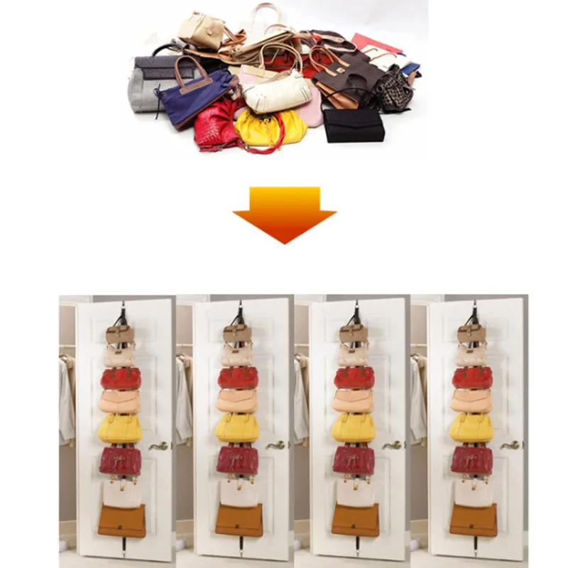 New-Hat-Clothes-Organizer-Hanging-Cap-Rack-Holder-Over-Door-Straps-With-16-Hook-Clothing