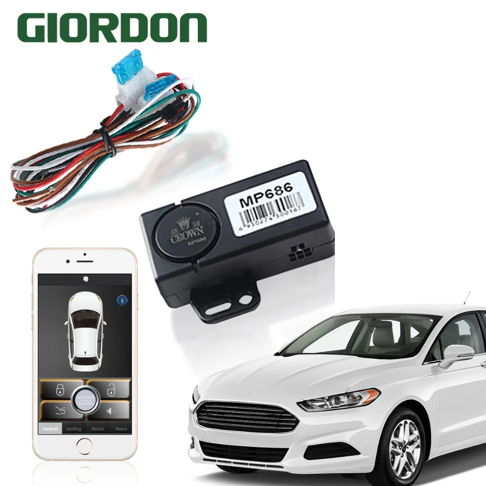 PKE keyless entry Control the car by mobile phone With Remote Start And bluetooth control Close to the lock/leave the lock