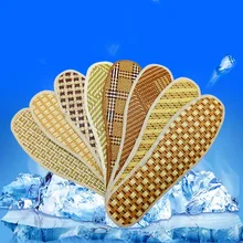 Women Men Summer Insoles Hand-Woven Bamboo Charcoal Linen Insoles Sports Run Anti-Bacterial Insoles Insert Breathable Striped Women Men Summer Insoles Hand-Woven Bamboo Charcoal Linen Insoles Sports Run Anti-Bacterial Insoles Insert Breathable Striped