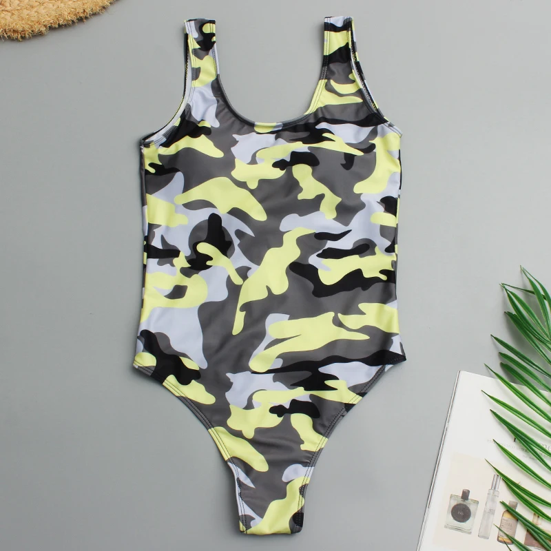 2019 Fashionable Camo Trikini Swimwear One Piece thong Sport Swimsuit Women Whole Swimsuits Femme Bathing Suit Summer  (20)