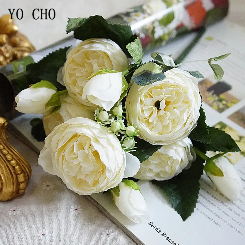 YO CHO модные красивые искусственные цветы пиона свадебные украшения шелковые