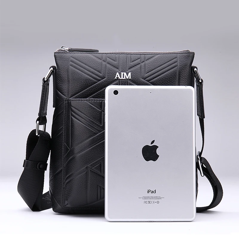 

AIM 2018 casual men's business leather Messenger bag shoulder designer laptop bag men's bag travel bag M213