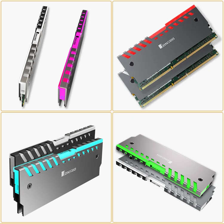 JONSBO RGB RAM سترة الذاكرة غرفة التبريد RAM غطاء قذيفة من RAM الحرارة بالوعة RGB تضيء دعم هالة 2 قطع JONSBO RGB RAM سترة الذاكرة غرفة التبريد RAM غطاء قذيفة من RAM الحرارة بالوعة RGB تضيء دعم هالة 2 قطع