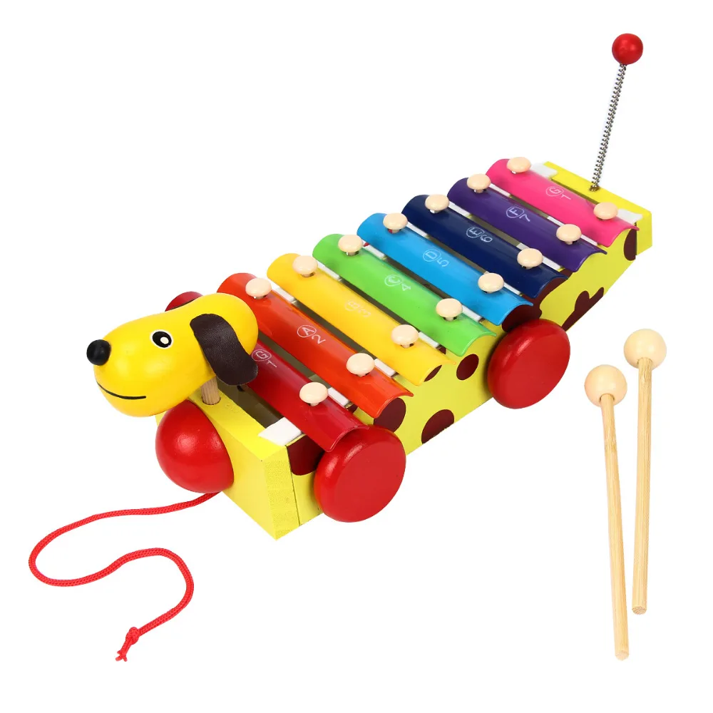 Пёс из мультфильма стороны стук Ксилофоны игрушки ручной Knock фортепиано игрушки музыкальные игрушки развивающие Музыкальные игрушки для