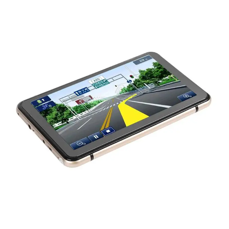 Портативный 7 дюймов Сенсорный экран gps навигации Видеорегистраторы для автомобилей Камера Android 4,4 8GB спутниковой навигации Регистраторы Bluetooth WiFi AV-IN 800*480 Пиксели