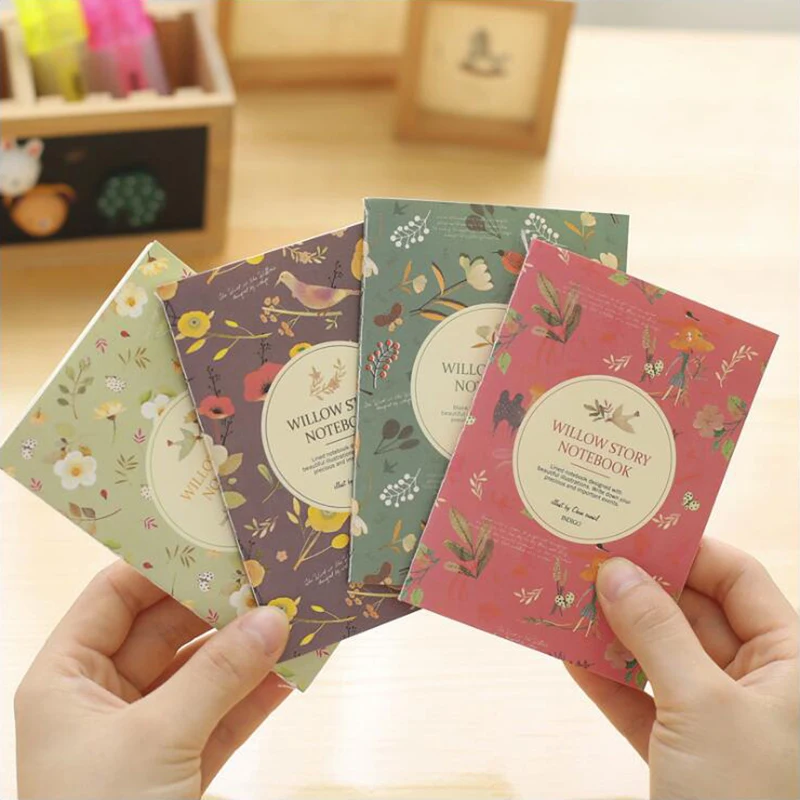 

Colored Flowers and Birds Series Pocket book Line-loaded books Office Stationery and School Supplies 1PCS