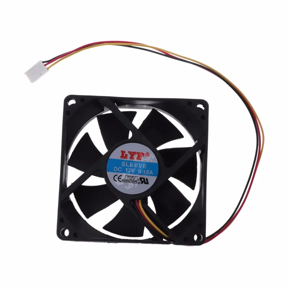 3 دبوس 80mm x 25mm PC CPU مروحة تبريد غرفة تبريد العادم 3 دبوس 80mm x 25mm PC CPU مروحة تبريد غرفة تبريد العادم