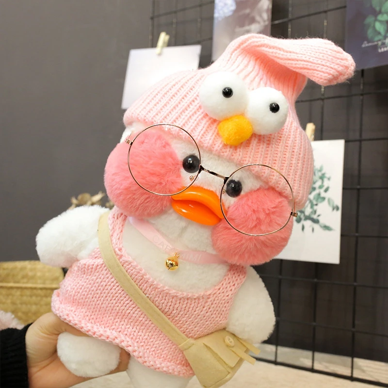 New Hot 30CM Kawaii LaLafanfan Cafe Duck Plush Toy Cartoon Animal Cute Doll Soft Hair Filled Children Dolls& stuffed Toys Gifts - Цвет: TOY169-29