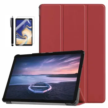 

PU Leather Smart Case with Stand Function for Samsung Galaxy Tab S4 SM-T830 /SM-T835 10.5-inch 2018 Tablet +Stylus +Screen Film