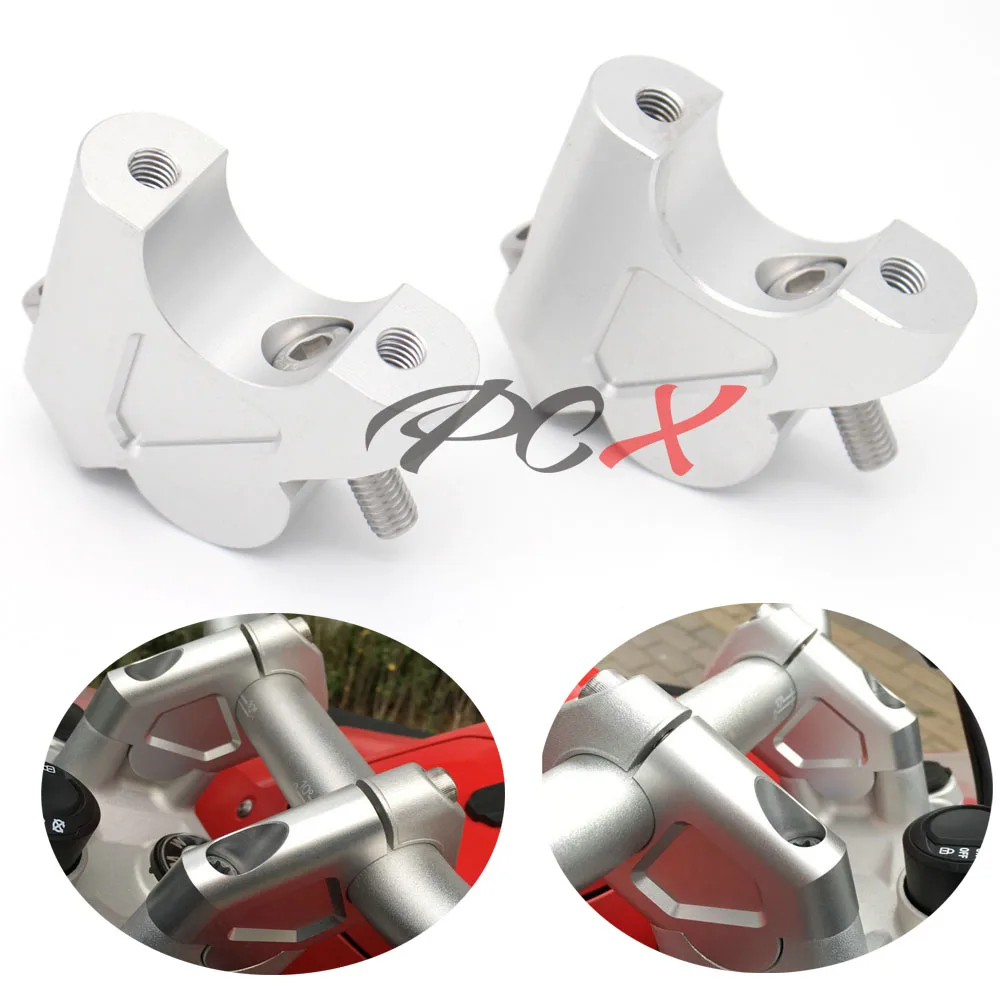 Motorcycle Handlebar Risers Handle Bar Clamp Extend Adapter For BMW