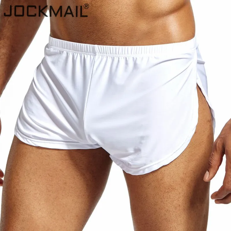 Трусы боксеры JOCKMAIL мужские однотонные шелковые шорты пикантное нижнее белье 4