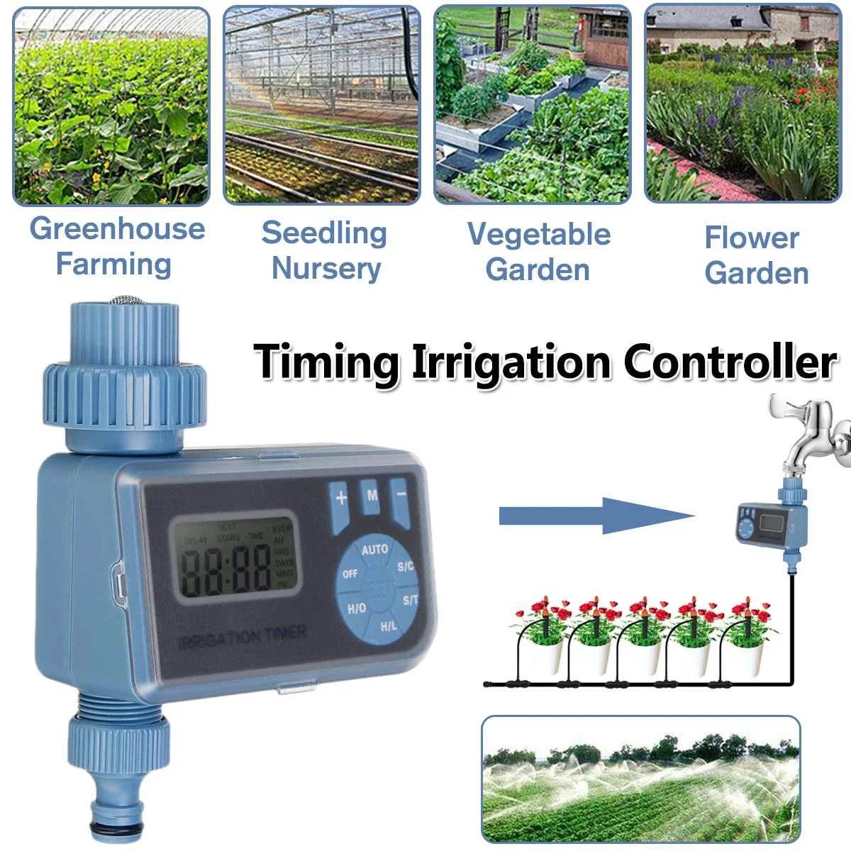 

Programmable Irrigation Timer Watering Automatic Controller Single Outlet For Garden Faucet Hose Family Garden Irrigation Timer