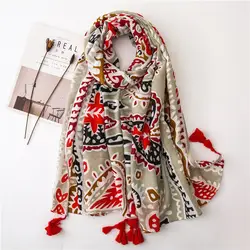 Foulard femme bufandas invierno mujer женский этнический стиль Испания дизайн длинный boho печати платок-шаль из пашмины