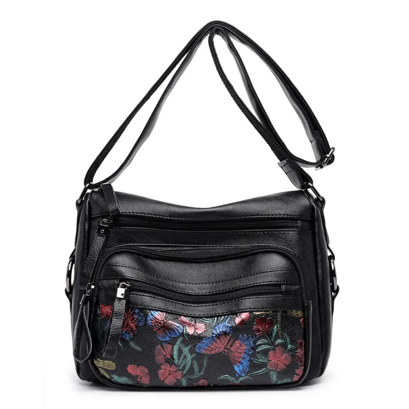 

2018 Luxury Print Handbags Ladies High Quality Leather Designer Bags Famous Brand Women Bags Multi-pocket Shoulder Messenger Bag