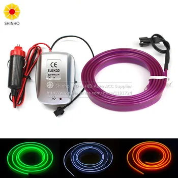 

Car flexible neon light glow el 5M 1M 3M 10M Wire Tube 12V LED Tape Strip With Music Voice Sound controller Inverter