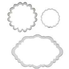 Волнистое круглое, сервировочное блюдо формы 3 шт. для резки печенья формы, инструменты для выпечки, украшения торта мягкие инструменты для изготовления конфет