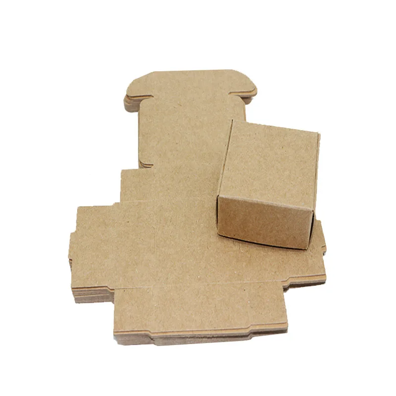 50 шт крафт-коробки 33 размер коричневые картонные подарочные коробки с крышками для подарков/крафтинга/кексов коробки крафт-бумаги коробки конфет для вечерние - Цвет: brown