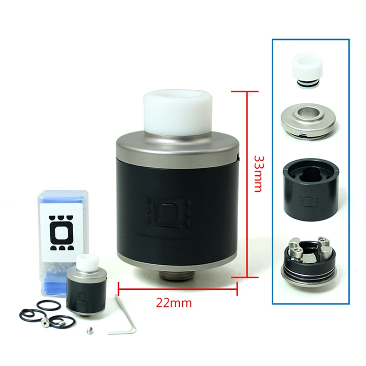 SXK стиль BIOCHIP RDA 22 мм смонк одна катушка Vape Танк BF MTL Rda DIY Rebuildable Dripper распылитель для
