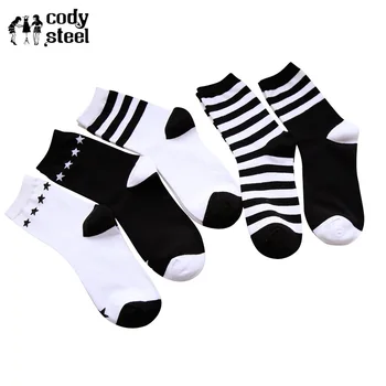 

Cody Steel Brand Stripe Socks Womans Famous Fashion Star Socks Girl Business Cotton Casual Socks Long Women 3pairs/lot