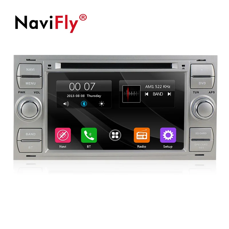 Discount Navifly Free shipping! 7Inch 2din windows ce6.0 Car DVD Player For C-Max Connect Fiesta Fusion Galaxy Kuga Mondeo S-Max Focus 2