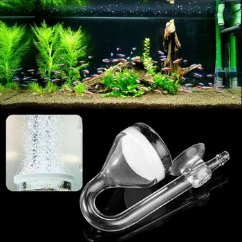 

1PC Aquarium Glass CO2 Diffuser Funnel Shape With Bubble Counter Plants Tank Atomizer