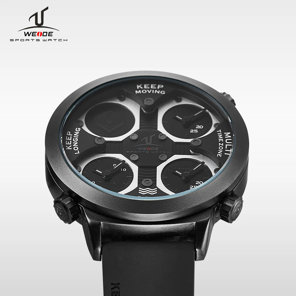 

WEIDE top Brand Quartz Sports Watches Men Military Army Black Waterproof automatic Clock Fashion Big Dial With Gift Box UV1503