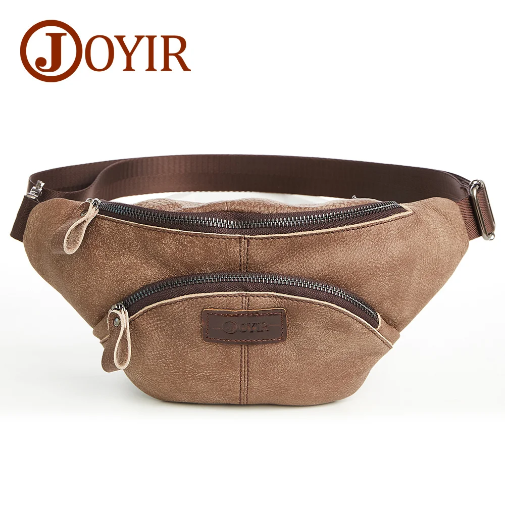 

JOYIR Brand Genuine Leather Men Waist Packs Belt Bag Phone Pouch Bags Leather Men Travel Waist Pack Male Small Waist Bag