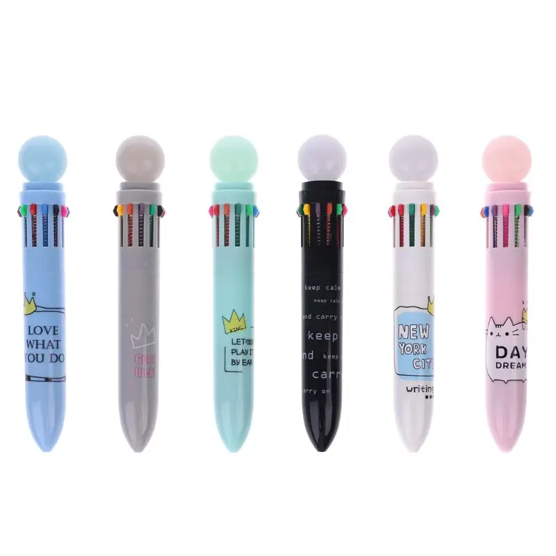 

10 Colors Cute Unicorn Press Ballpoint Pen School Office Supply Stationery Gift